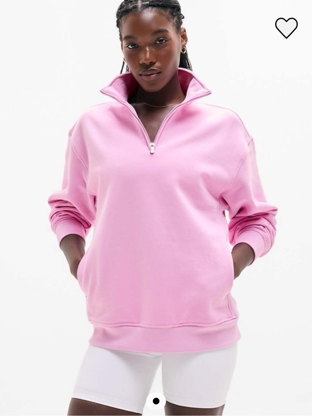 Athleta Forever Fleece 1/4 Zip Sweatshirt